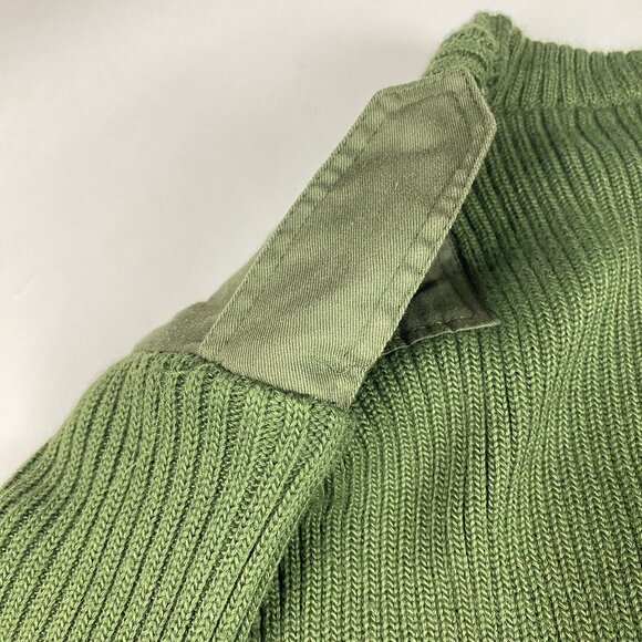 Alpha Industries Flight Sweater Mens XL Military Elbow Patch Knit - Picture 5 of 12
